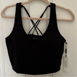 Calvin Klein Women's Strappy Low-Impact Sports Bra | Black | NEW/NWT!!🖤🏋️💪🏼